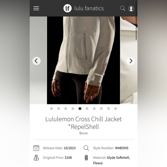 Lululemon Cross Chill Jacket Size 10 - Picture 4 of 14